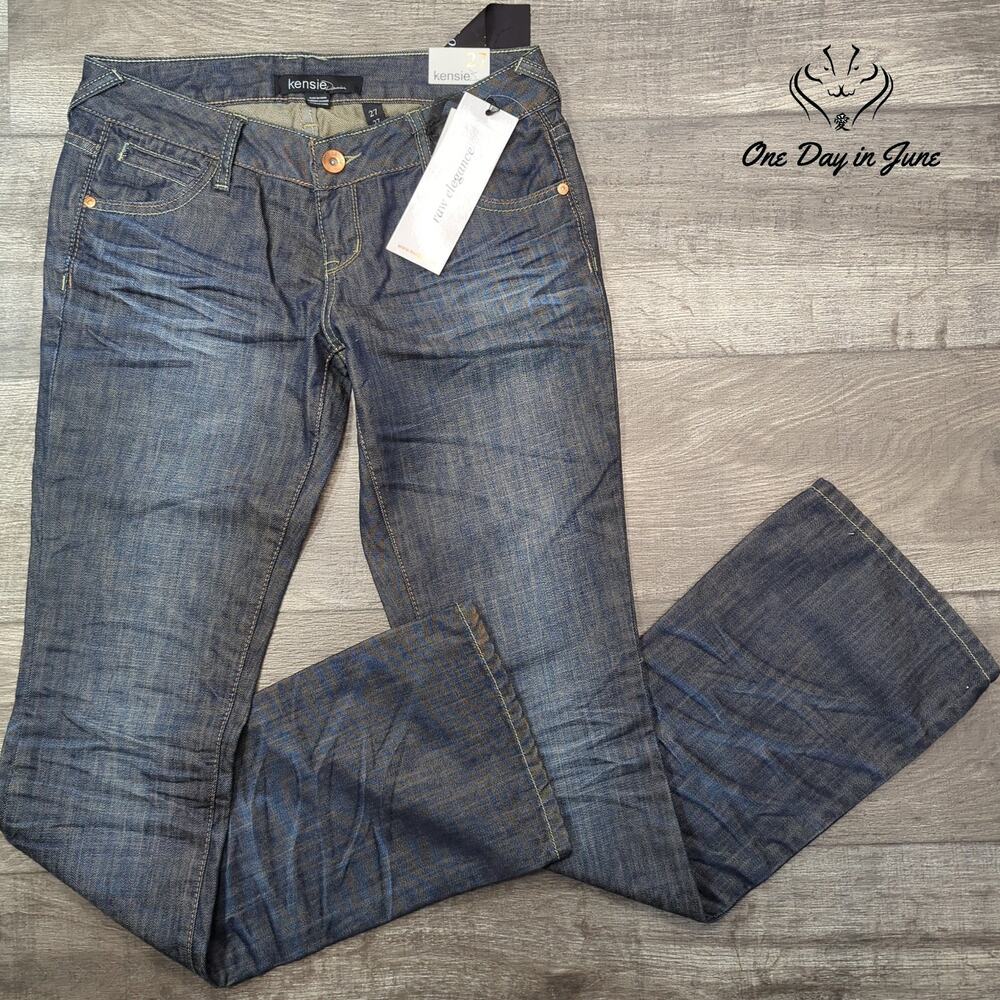 Kensie Regular Rise Slim Fit Boot Cut Jeans Size 27 (4)